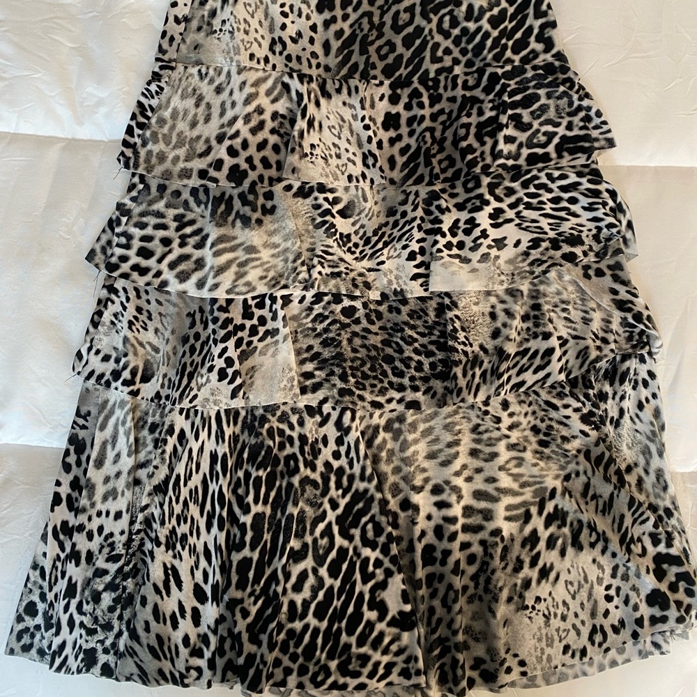 Black and white animal print skirt